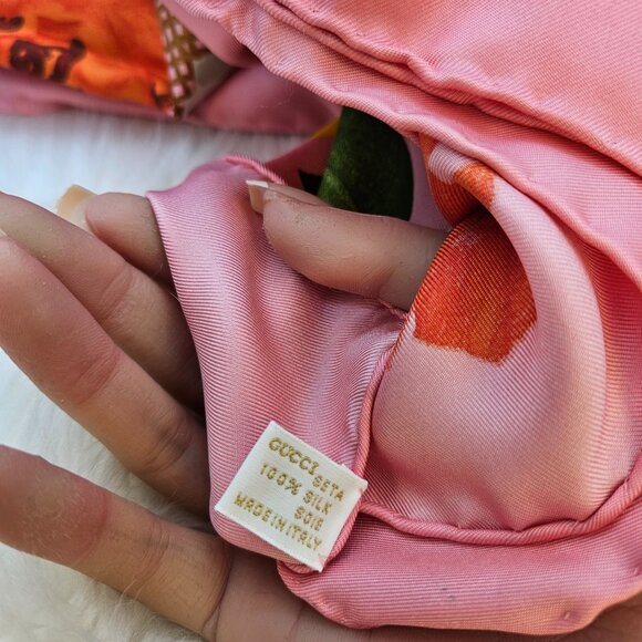 Gucci Exquisite Floral 33" Silk Scarf - Picture 4 of 17